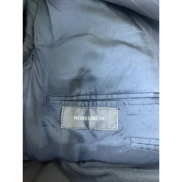 Hart Schaffner Marx Comfort‎ Blazer 46R Navy Blue Striped Old Money Quiet Luxury - Picture 8 of 10